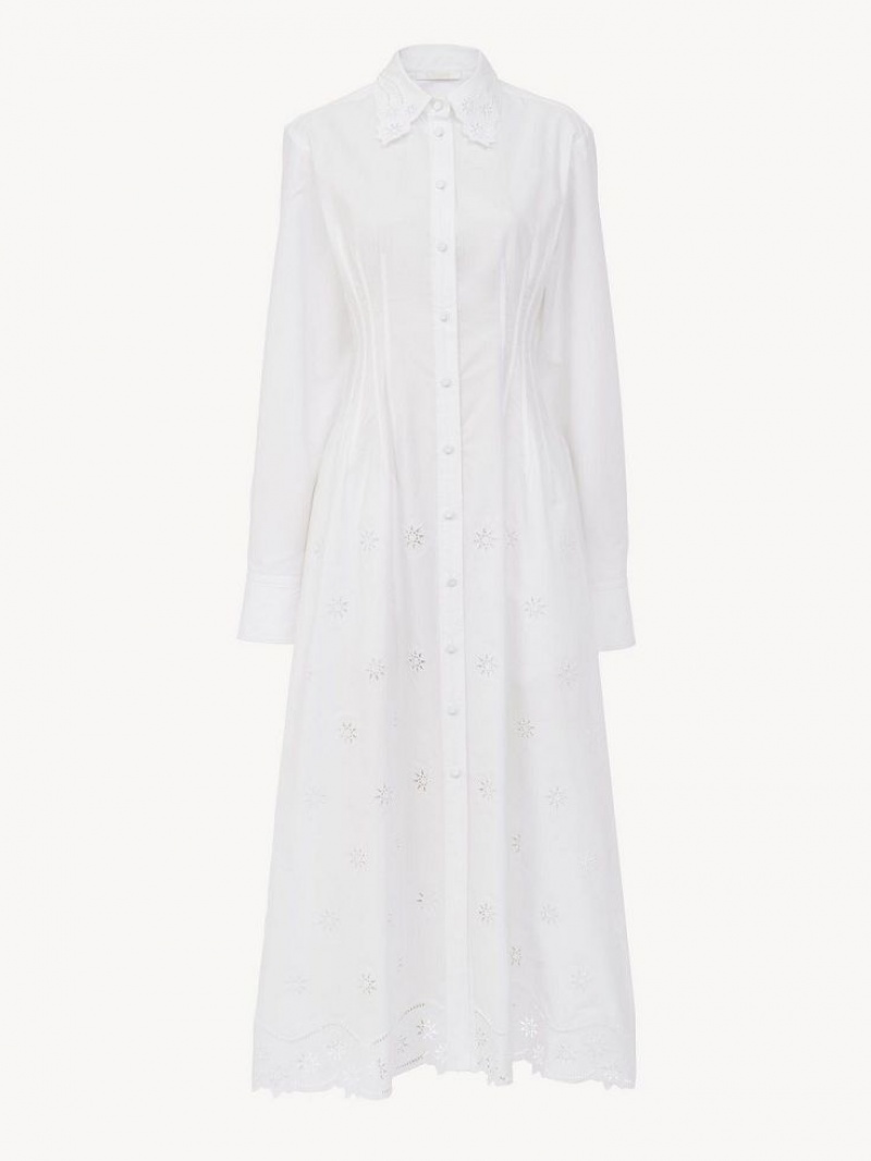 Vestido Chloe Long Shirt Branco | CHE-SR13831