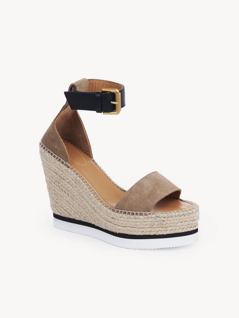 Wedge Chloe Glyn Espadrille Caqui | CHE-SR14816